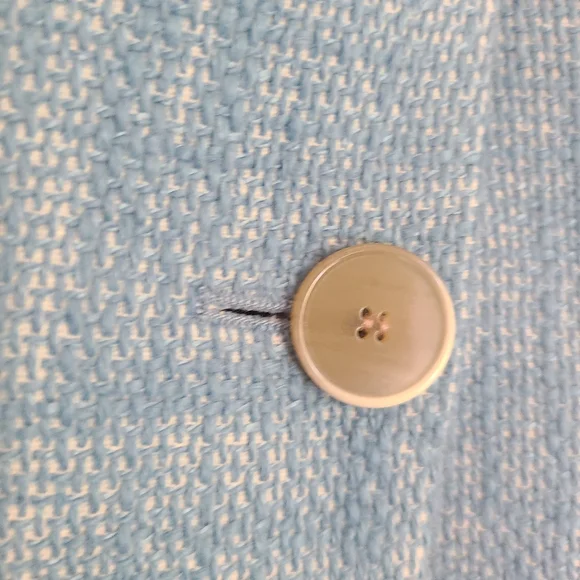 🔥Talbots Blazer Blue Tweed Jacket Women Size 10 NWT linen cotton blend - Picture 9 of 17